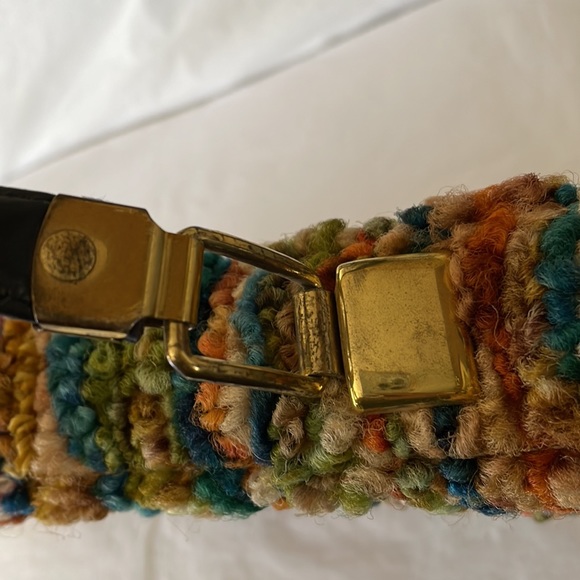 Jerry Terrence vintage carpet bag the original gold hardware brown strap multi - Picture 14 of 15